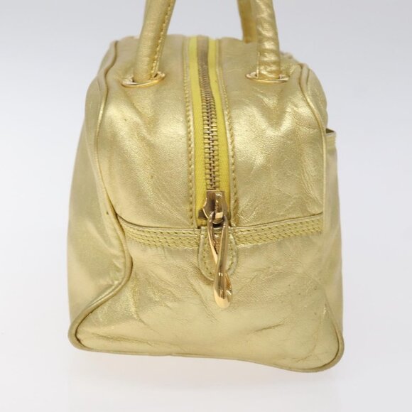 LOEWE Hand Bag Leather Gold Tone Auth - Picture 5 of 16